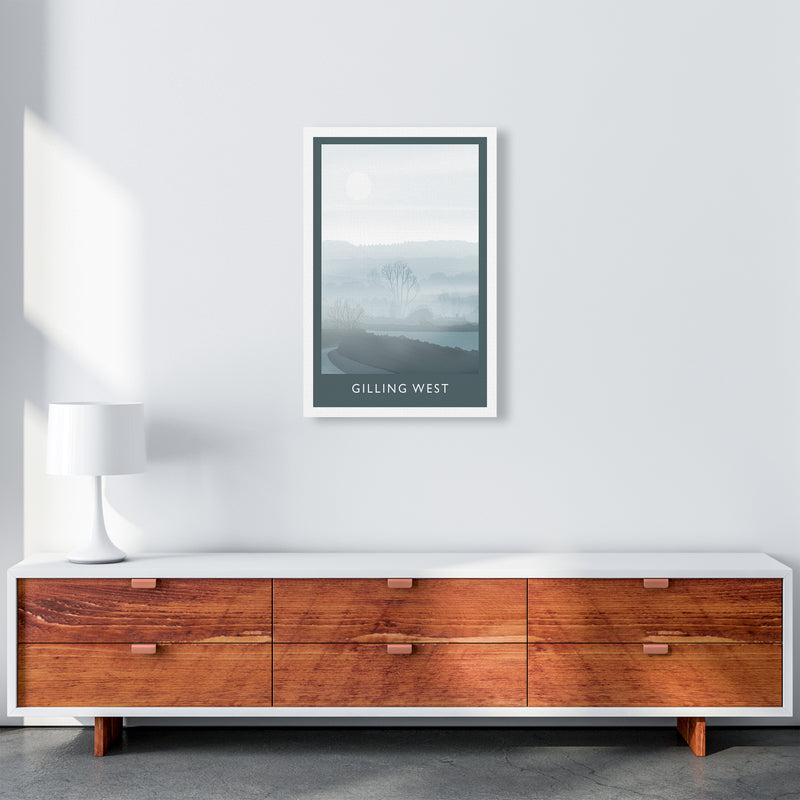 Gilling West (Winter) Portrait Travel Art Print by Richard O'Neill A2 Canvas