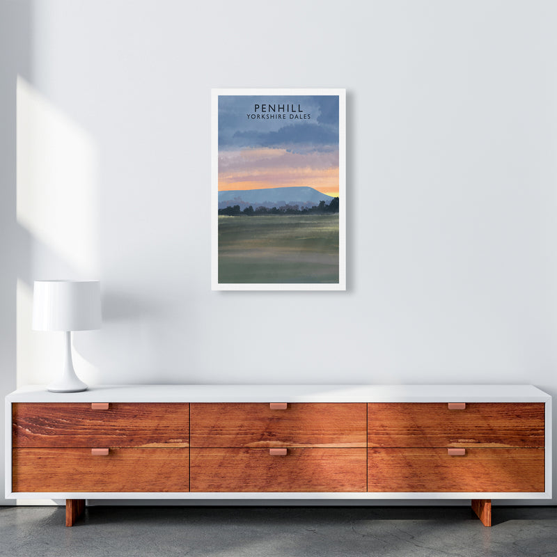 Penhill 3 Portrait Travel Art Print by Richard O'Neill A2 Canvas