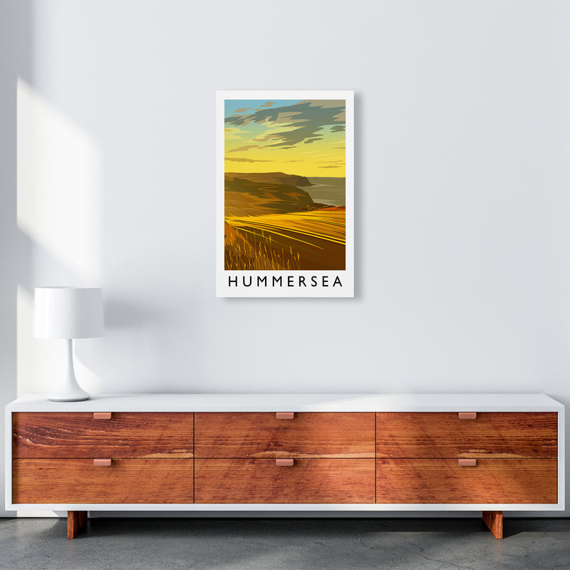 Hummersea Portrait Travel Art Print by Richard O'Neill A2 Canvas