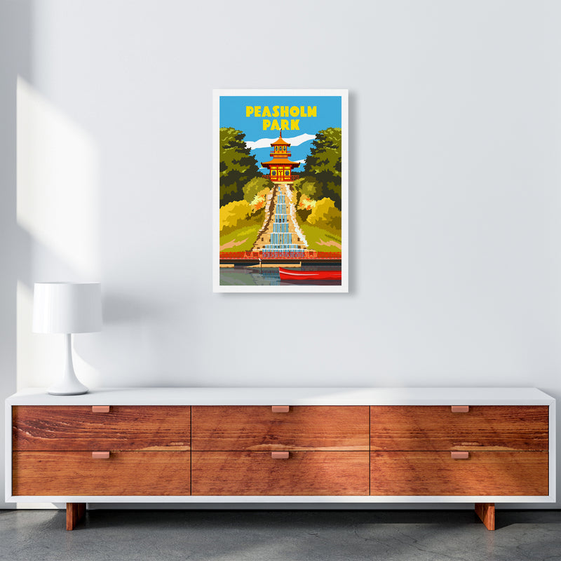 Peasholm Park Travel Art Print by Richard O'Neill A2 Canvas