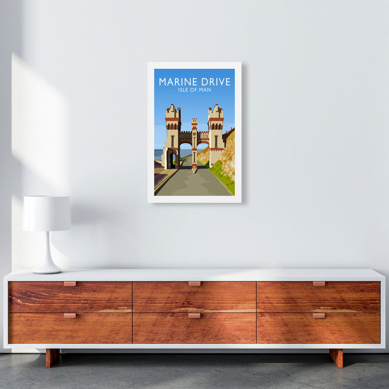 Marine Drive portrait Travel Art Print by Richard O'Neill A2 Canvas