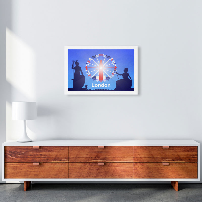 London (Britannia) Travel Art Print by Richard O'Neill A2 Canvas