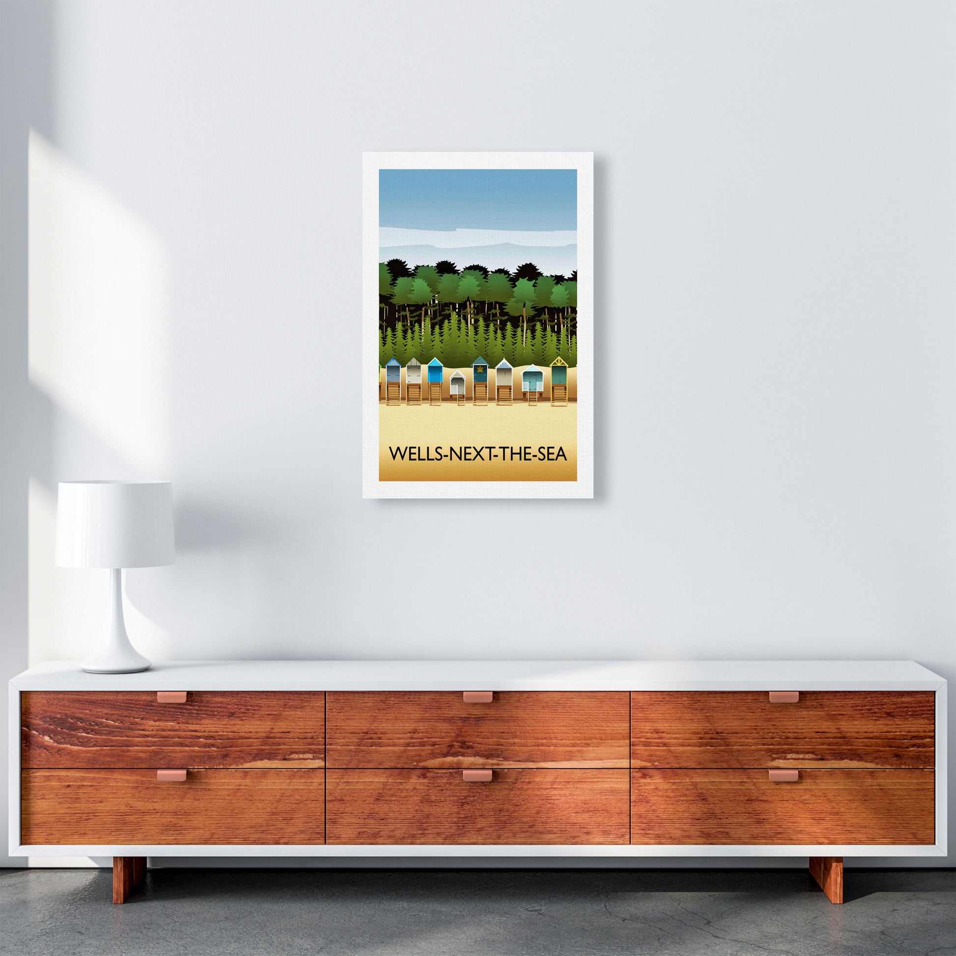 Wells-Next-The-Sea Portrait Travel Art Print by Richard O'Neill A2 Canvas