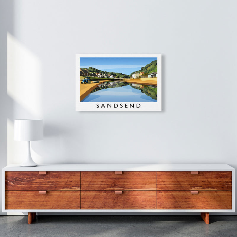Sandsend 5 Travel Art Print by Richard O'Neill A2 Canvas