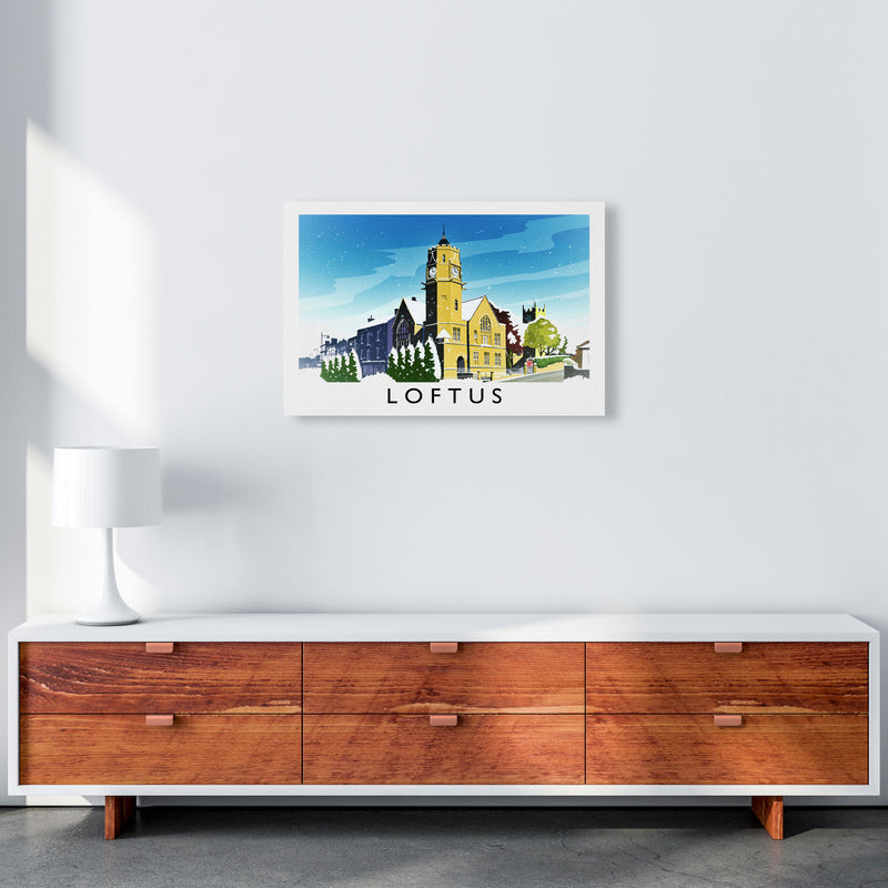 Loftus (Snow) Travel Art Print by Richard O'Neill A2 Canvas