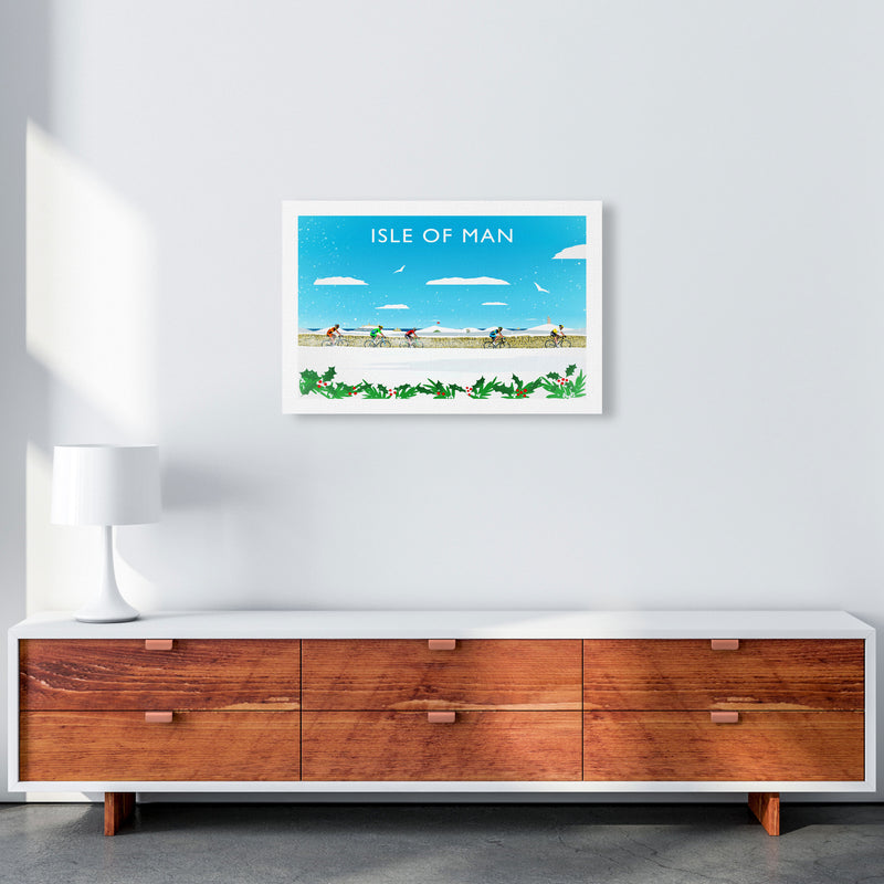 Isle Of Man (Snow) 2 Travel Art Print by Richard O'Neill A2 Canvas