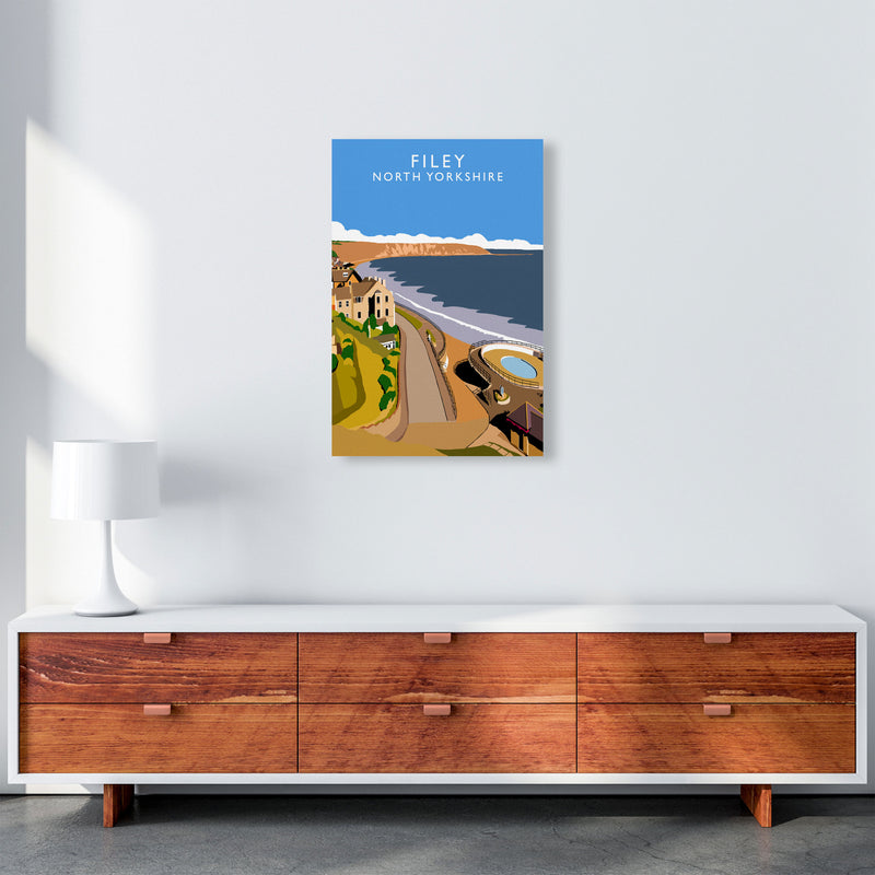 Filey North Yorkshire Framed Digital Art Print by Richard O'Neill A2 Canvas