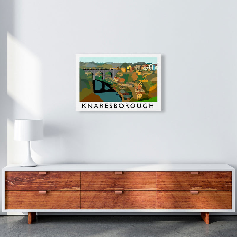 Knaresborough Framed Digital Art Print by Richard O'Neill A2 Canvas