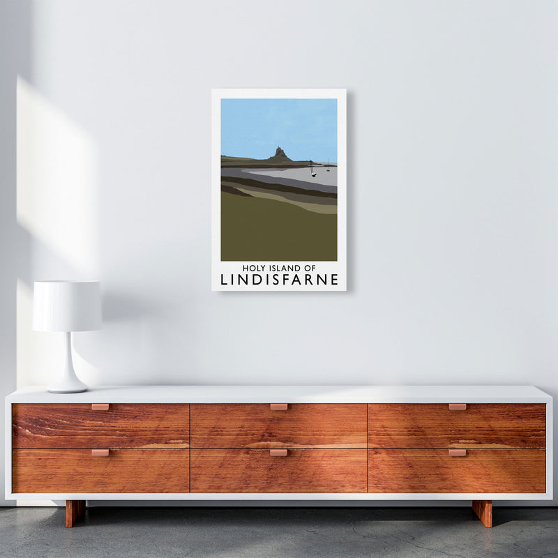 Holy Island of Lindisfarne Framed Digital Art Print by Richard O'Neill A2 Canvas