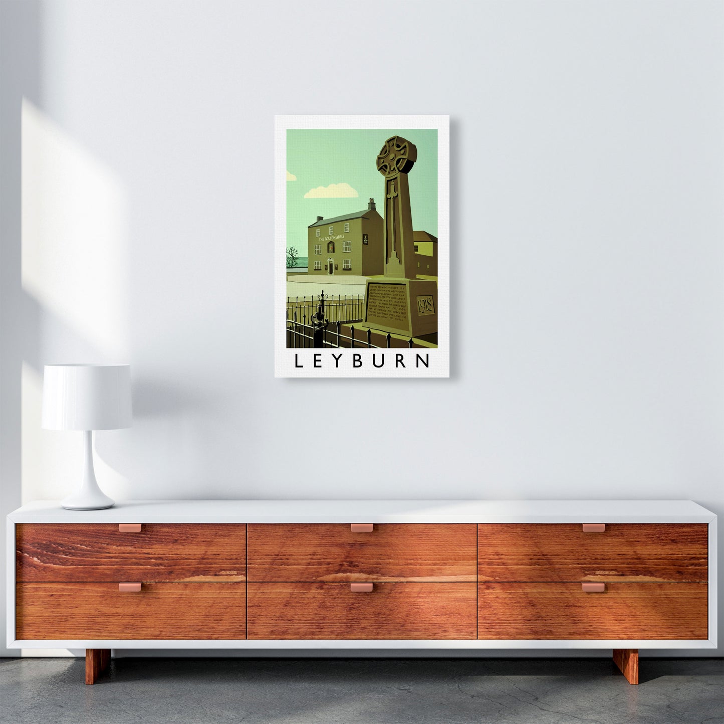 Leyburn Framed Digital Art Print by Richard O'Neill A2 Canvas