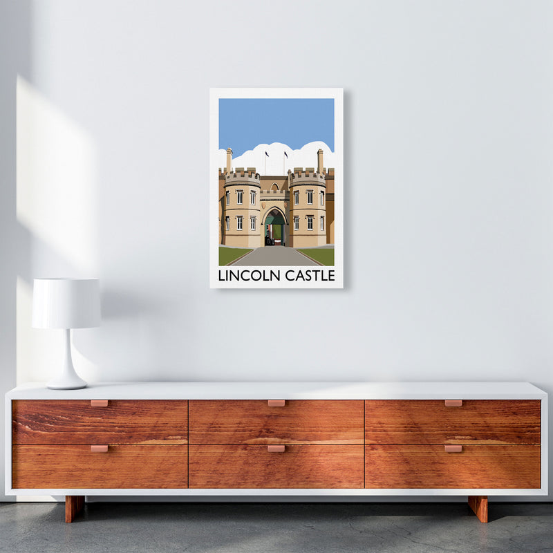Lincoln Castle Framed Digital Art Print by Richard O'Neill A2 Canvas