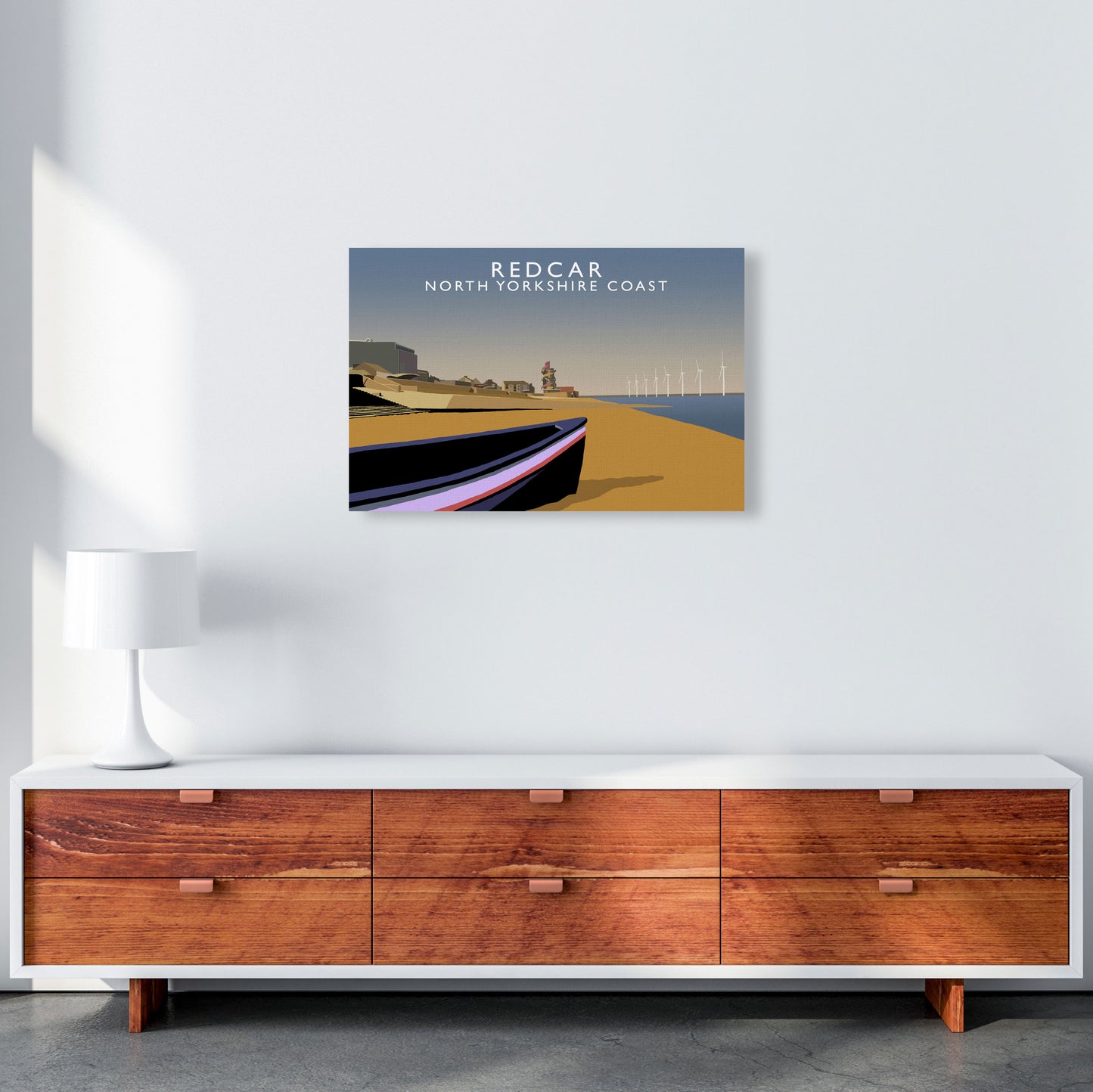 Redcar North Yorkshire Coast Art Print by Richard O'Neill A2 Canvas