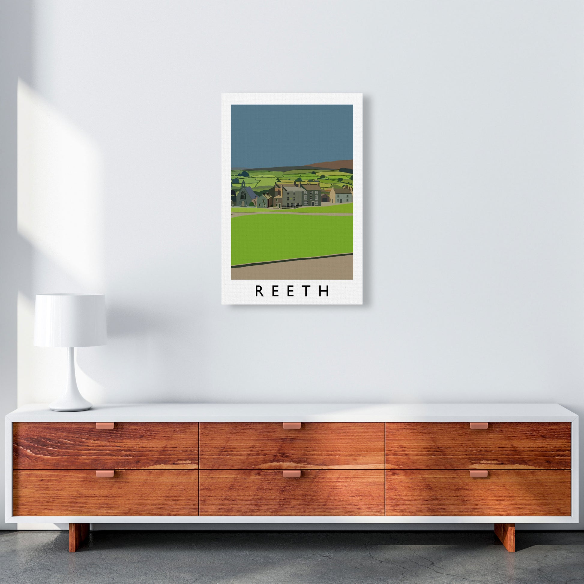 Reeth Art Print by Richard O'Neill A2 Canvas