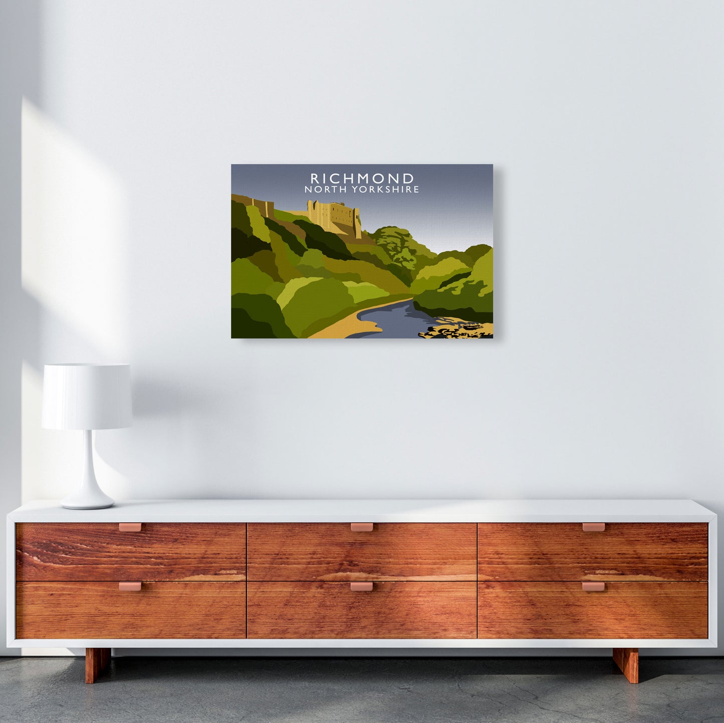 Richmond North Yorkshire Art Print by Richard O'Neill A2 Canvas