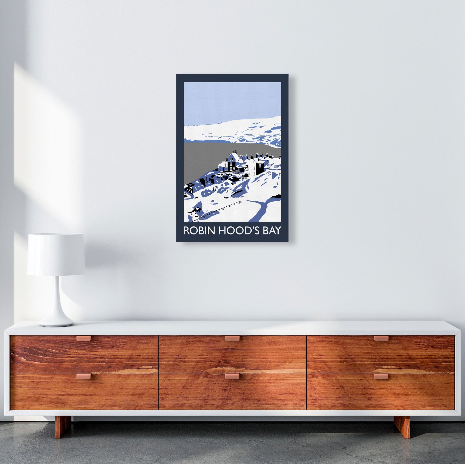 Robin Hood's Bay Art Print by Richard O'Neill A2 Canvas