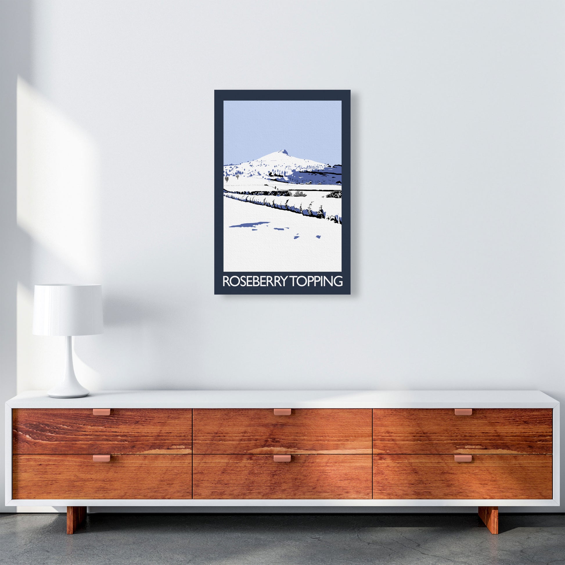 Roseberry Topping Art Print by Richard O'Neill A2 Canvas