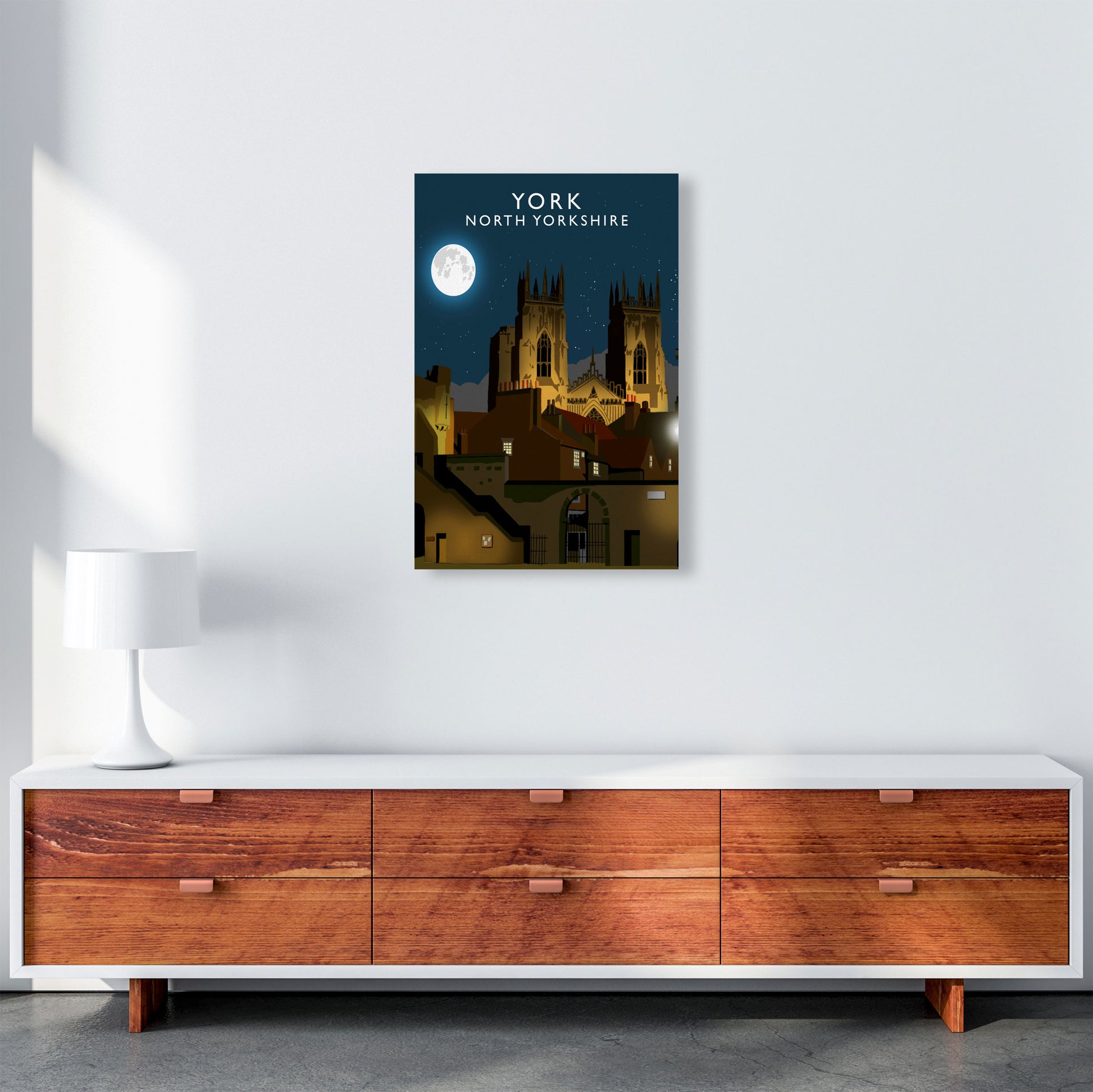 York by Richard O'Neill Yorkshire Art Print, Vintage Travel Poster A2 Canvas