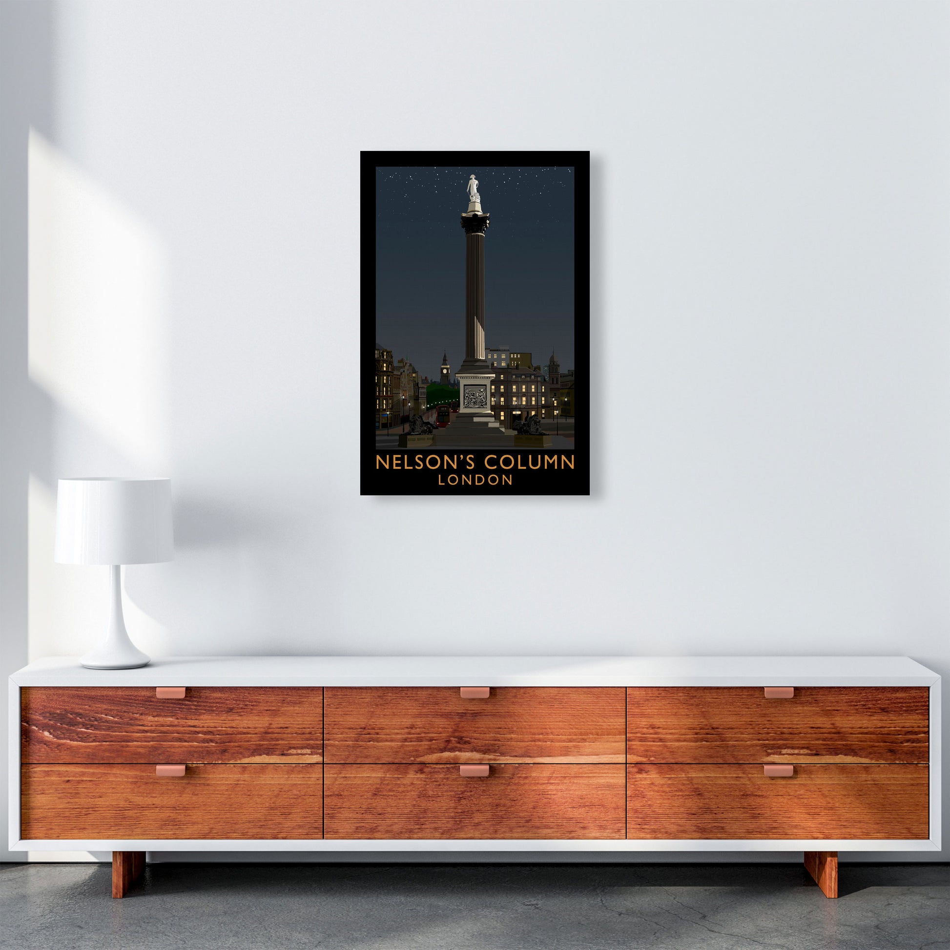 Nelson's Column London Art Print by Richard O'Neill A2 Canvas