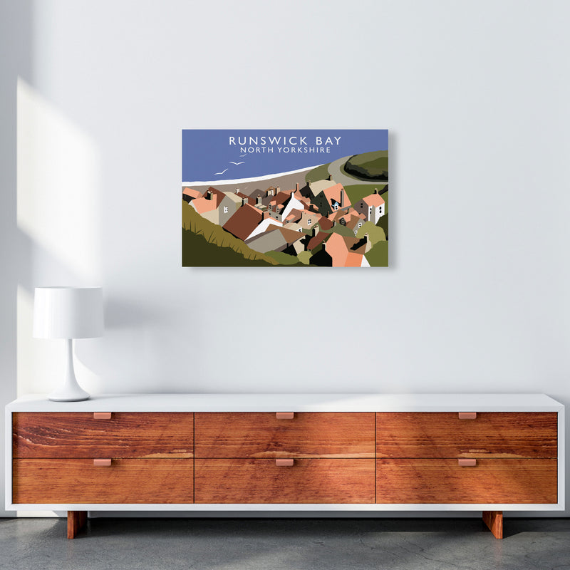 Runswick Bay North Yorkshire Art Print by Richard O'Neill A2 Canvas