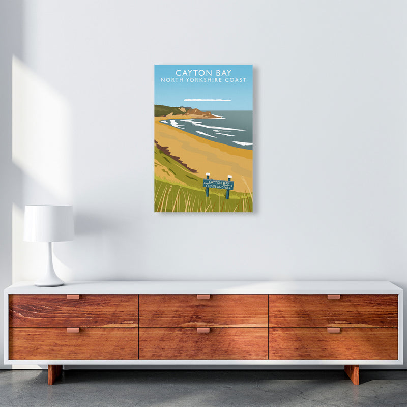 Cayton Bay North Yorkshire Coast Framed Digital Art Print by Richard O'Neill A2 Canvas