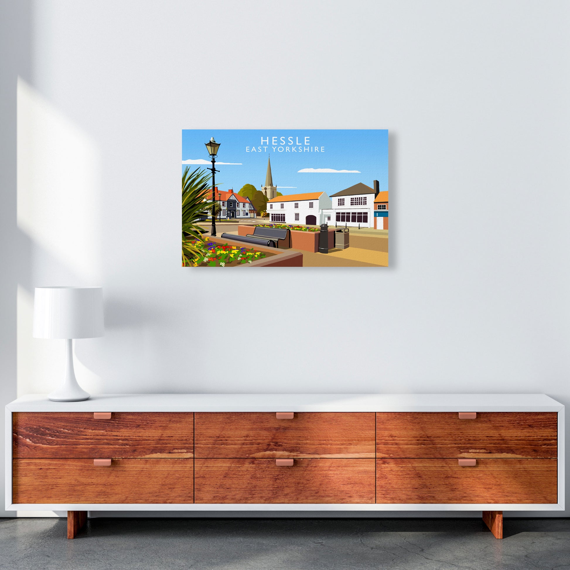 Hessle East Yorkshire Framed Digital Art Print by Richard O'Neill A2 Canvas