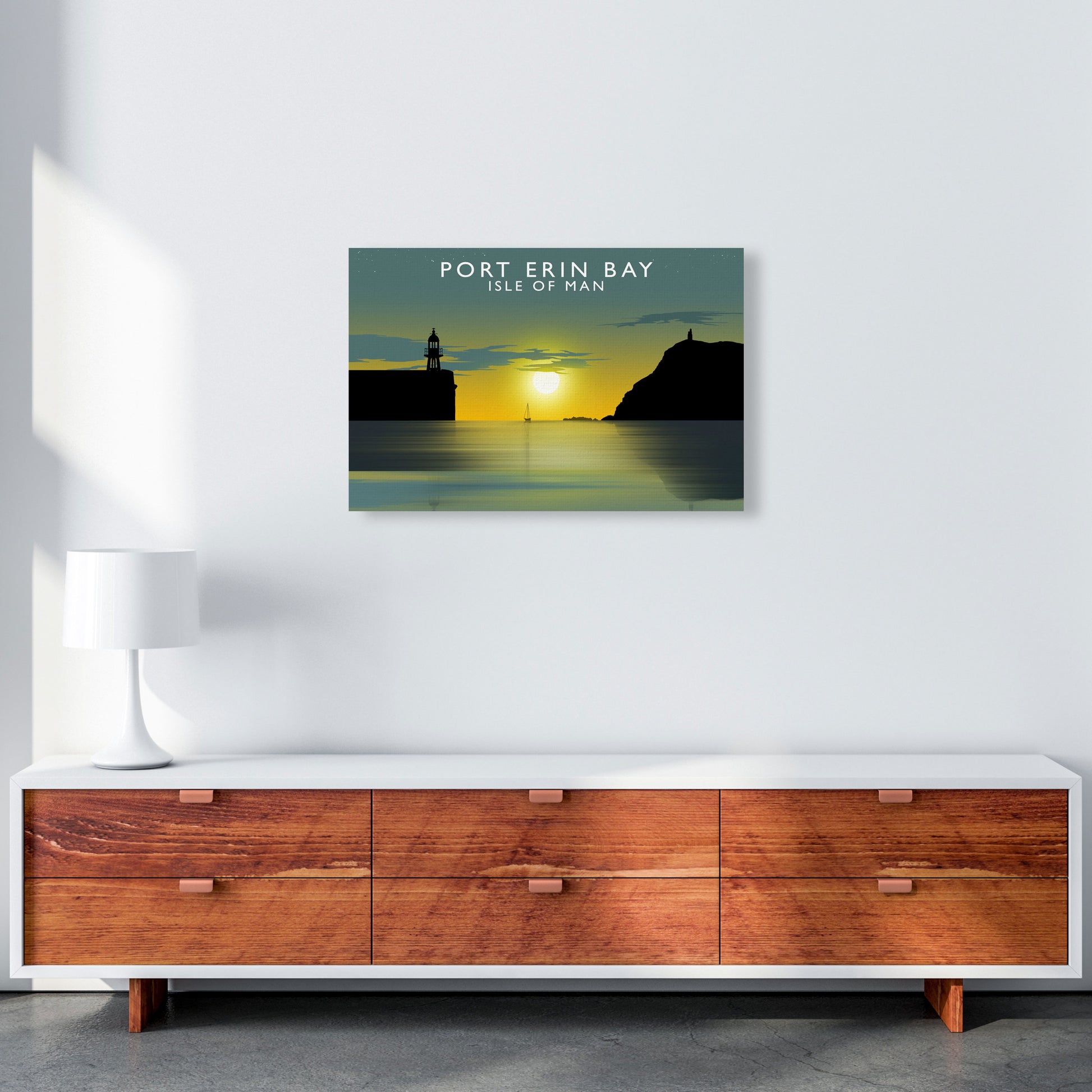 Port Erin Bay (Landscape) by Richard O'Neill A2 Canvas