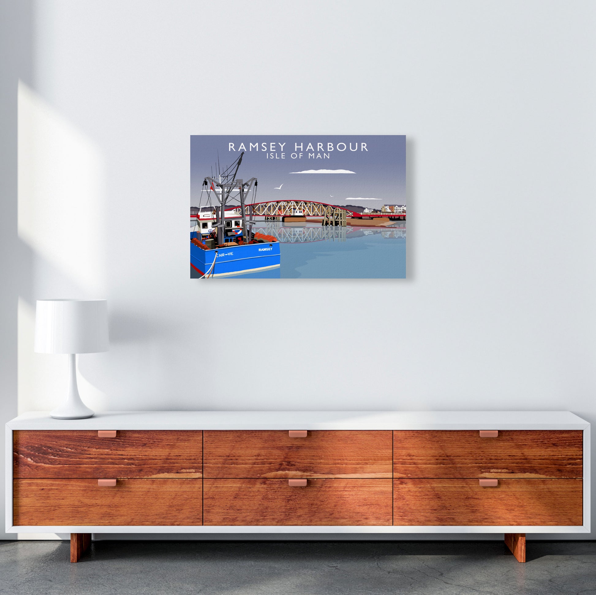 Ramsey Harbour (Landscape) by Richard O'Neill A2 Canvas