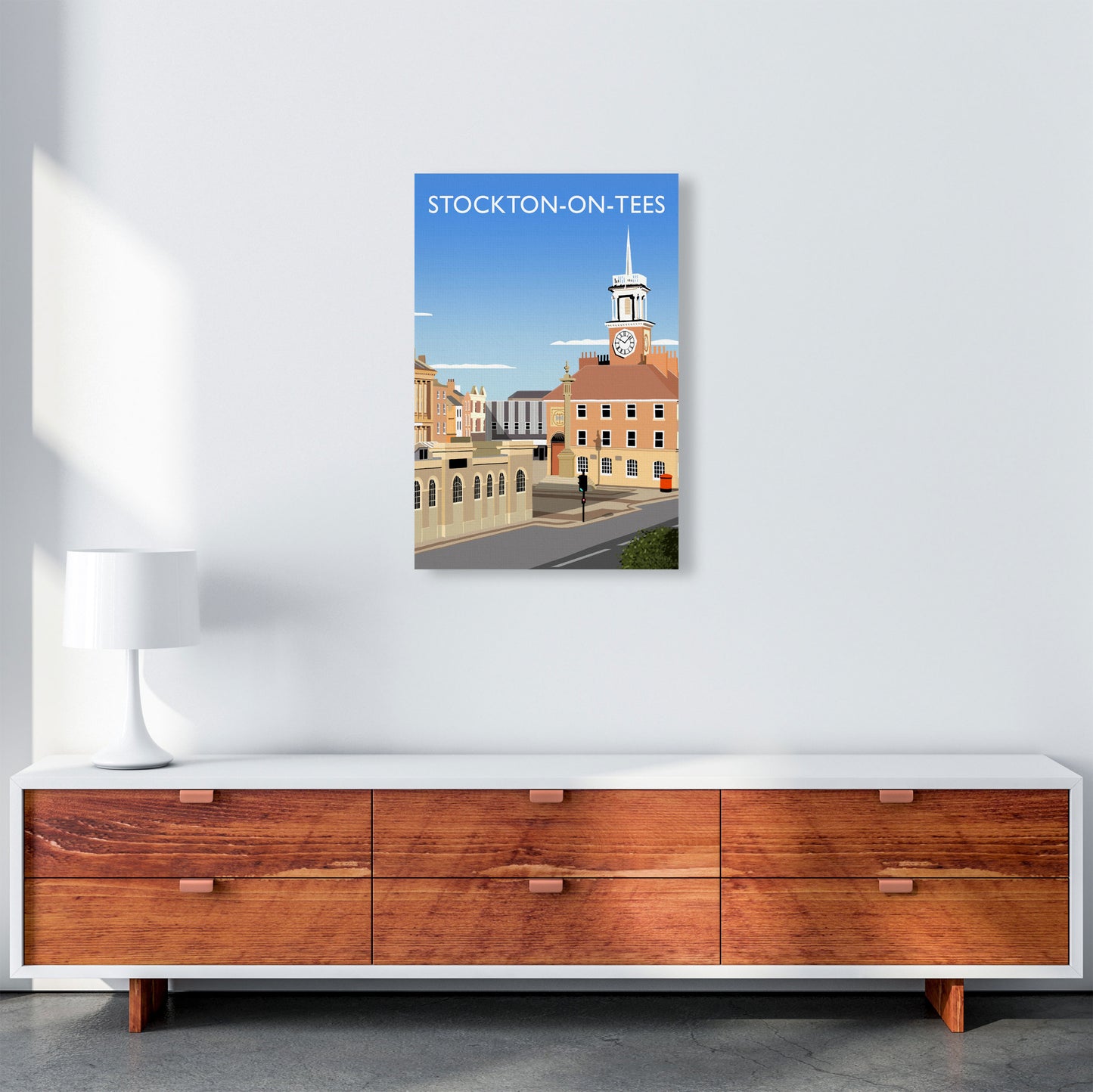 Stockton On Tees (Portrait) by Richard O'Neill A2 Canvas