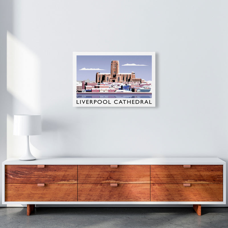 Liverpool Cathedral In Snow by Richard O'Neill A2 Canvas