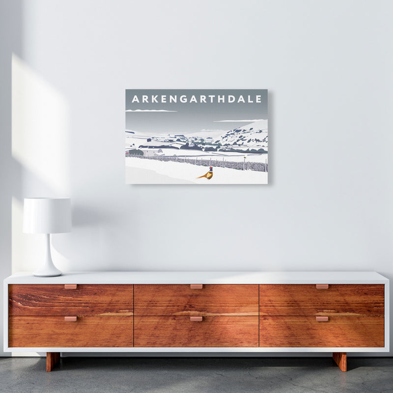 Arkengarthdale In Snow by Richard O'Neill A2 Canvas