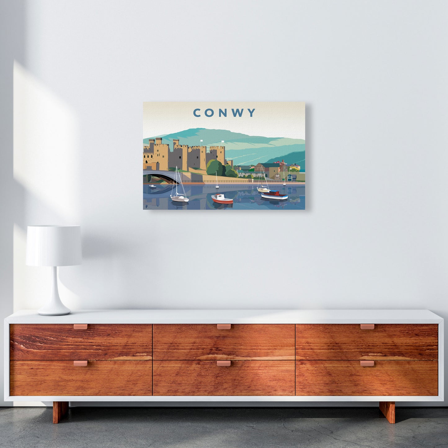 Conwy Art Print by Richard O'Neill A2 Canvas
