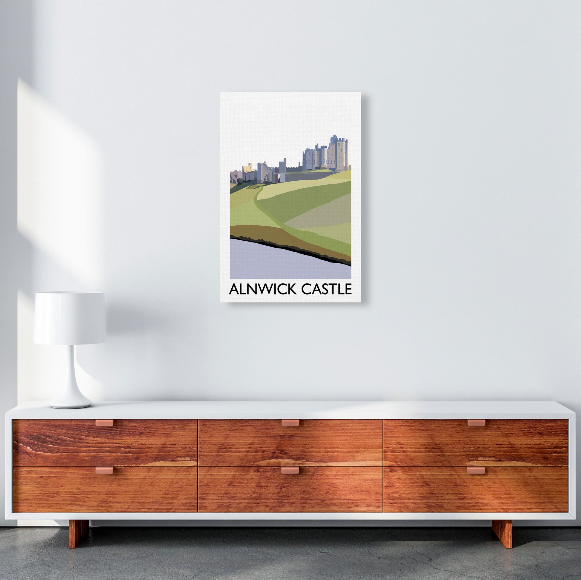 Alnwick Castle Portrait by Richard O'Neill A2 Canvas