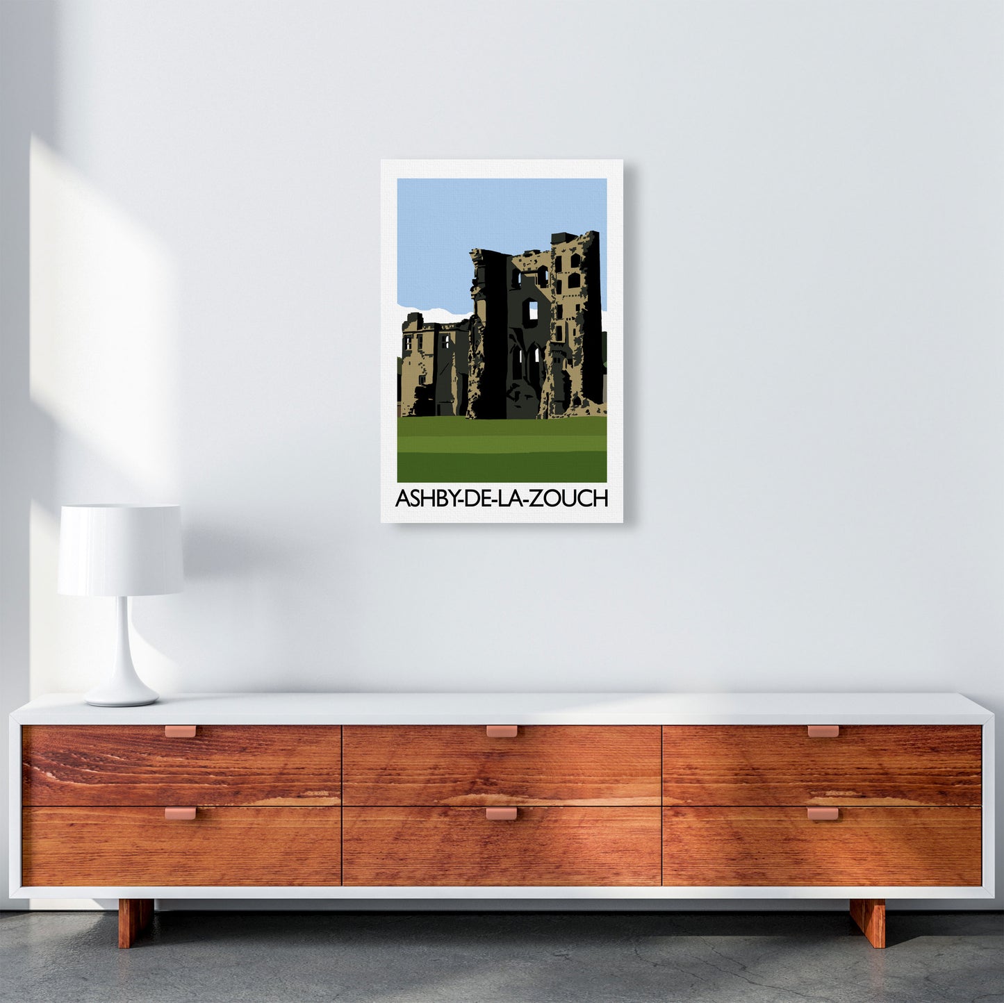 Ashby-de-la- Zouche Portrait by Richard O'Neill A2 Canvas