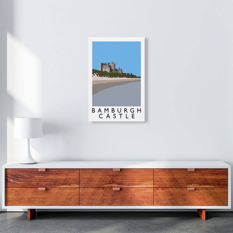 Bamburgh Castle Portrait by Richard O'Neill A2 Canvas