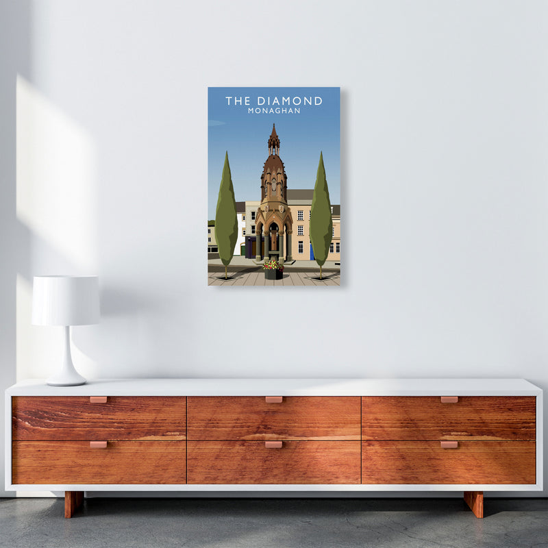 The Diamond Monaghan Travel Art Print by Richard O'Neill, Framed Wall Art A2 Canvas