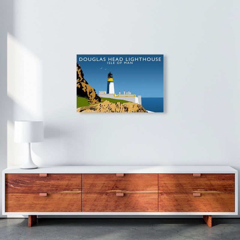 Douglas Head Lighthouse Portrait by Richard O'Neill A2 Canvas
