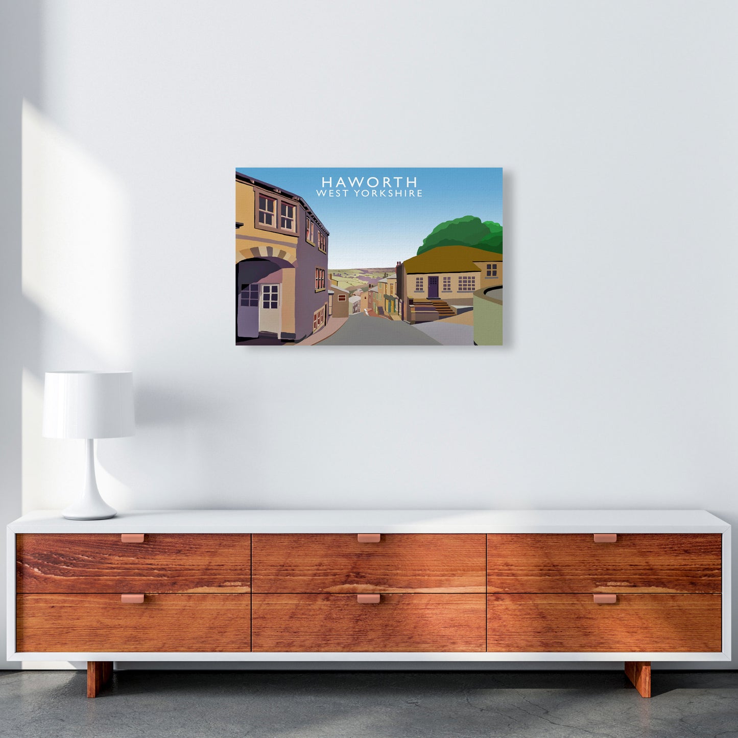 Haworth West Yorkshire Framed Digital Art Print by Richard O'Neill A2 Canvas