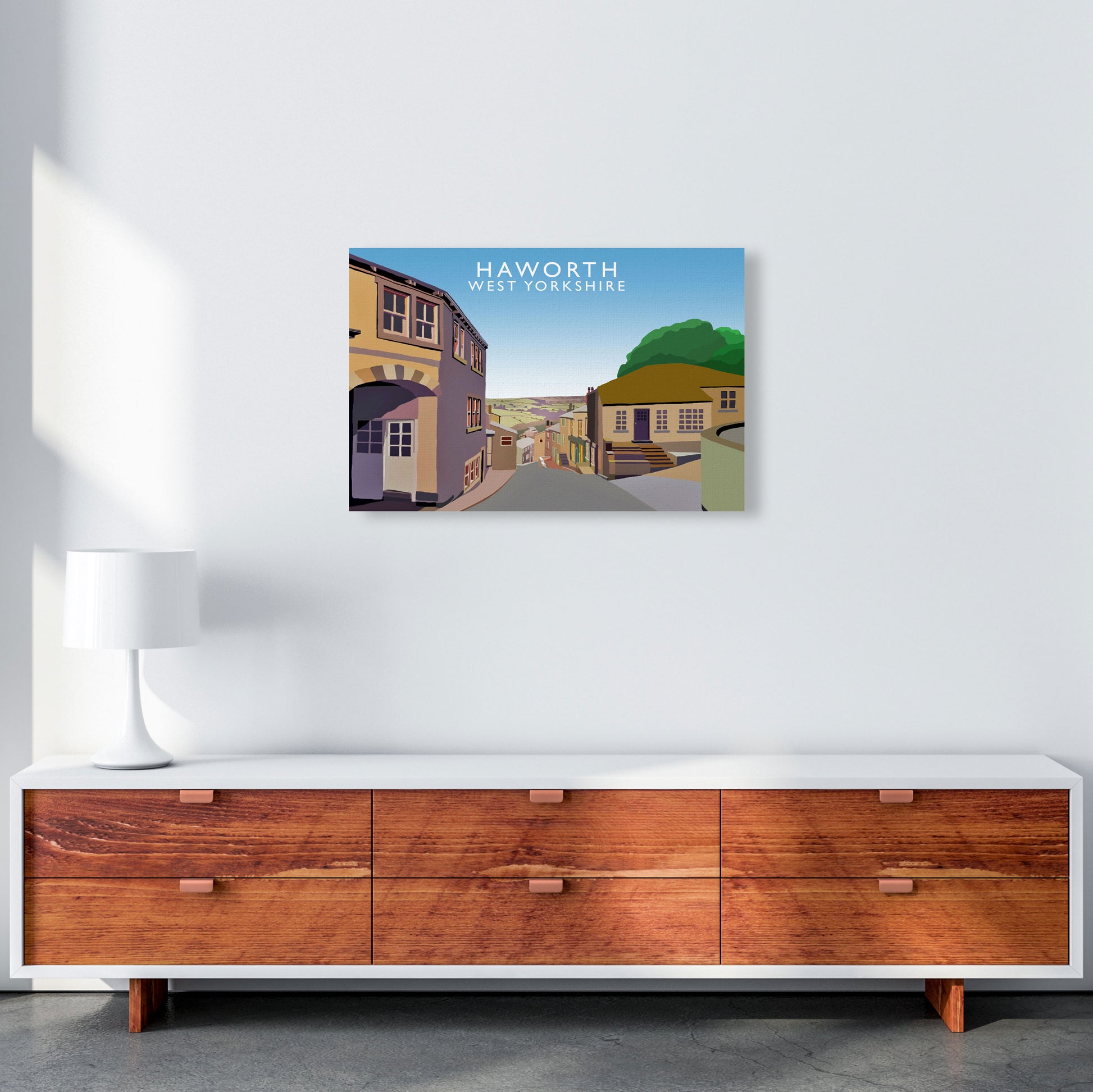 Haworth West Yorkshire Framed Digital Art Print by Richard O'Neill A2 Canvas