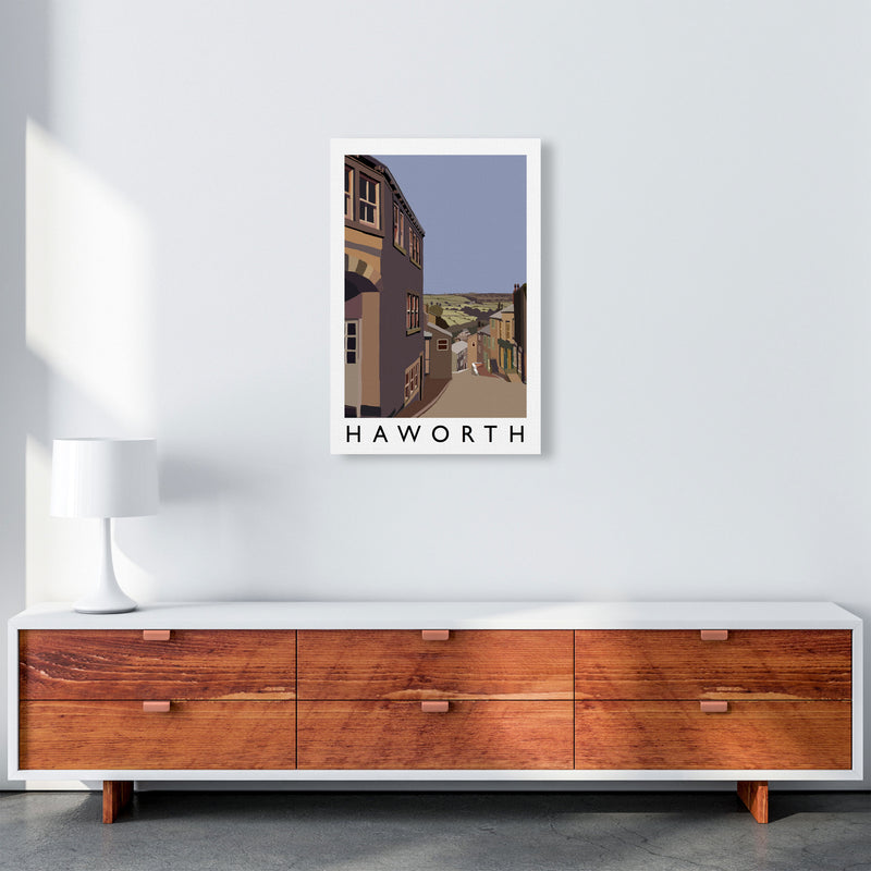 Haworth Travel Art Print by Richard O'Neill, Framed Wall Art A2 Canvas