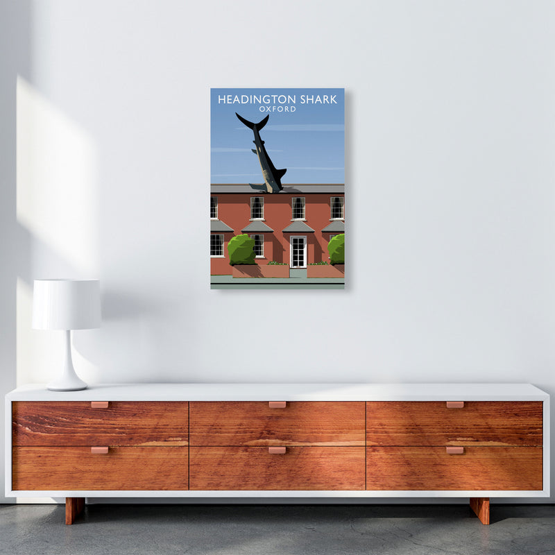 Headington Shark Oxford Framed Digital Art Print by Richard O'Neill A2 Canvas