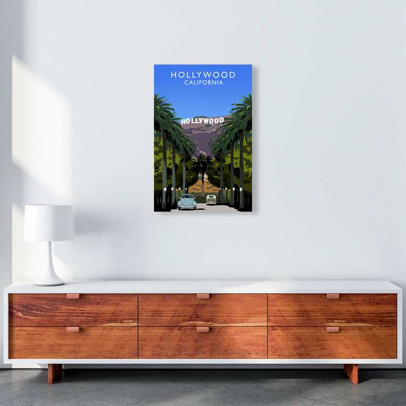 Hollywood California Travel Art Print by Richard O'Neill, Framed Wall Art A2 Canvas