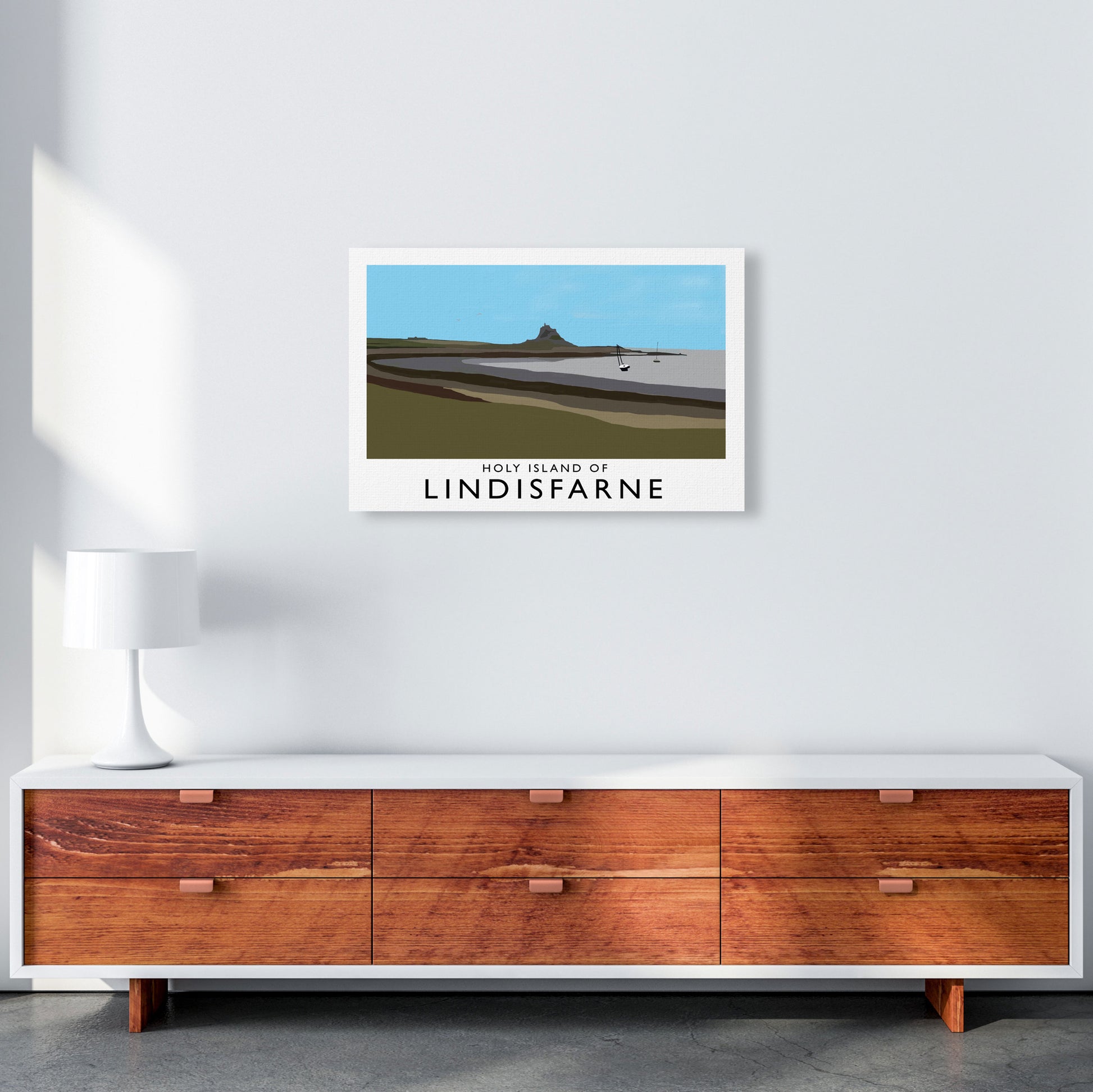 Holy Island of Lindisfarne Art Print by Richard O'Neill A2 Canvas