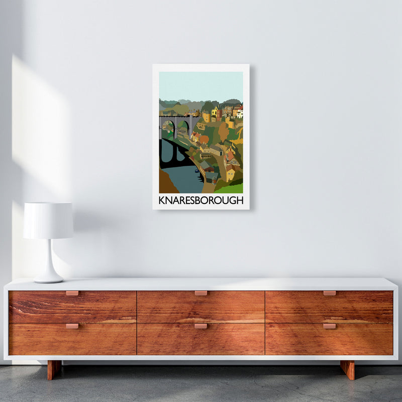 Knaresborough Digital Art Print by Richard O'Neill, Framed Wall Art A2 Canvas