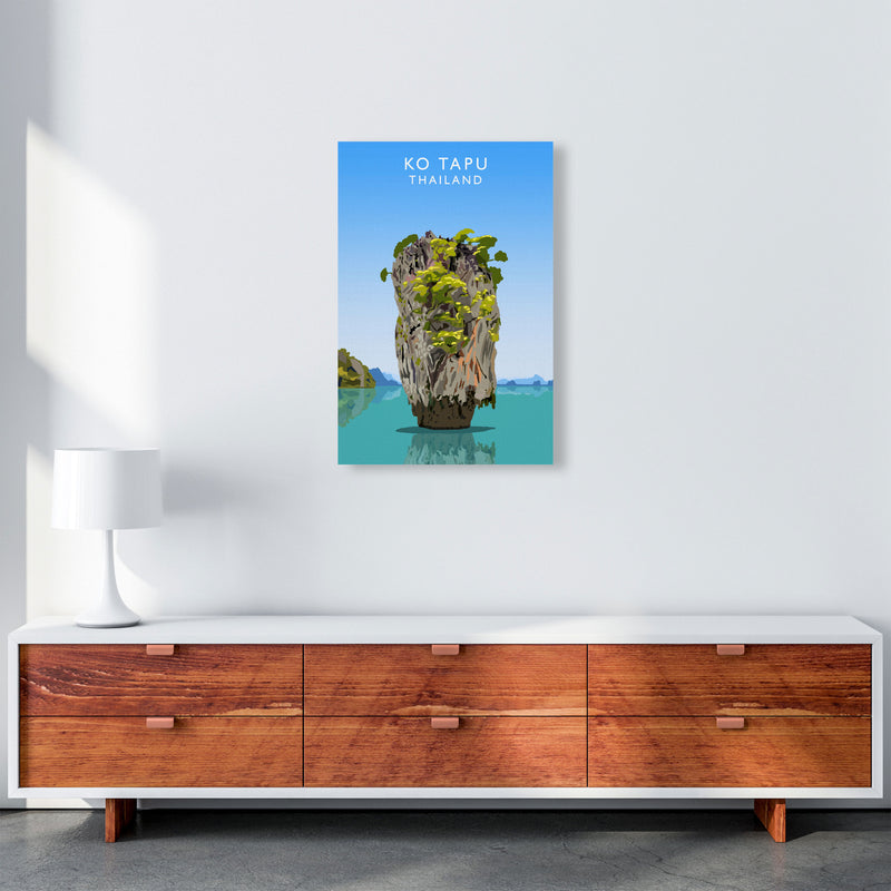 Ko Tapu Thailand Travel Art Print by Richard O'Neill, Framed Wall Art A2 Canvas