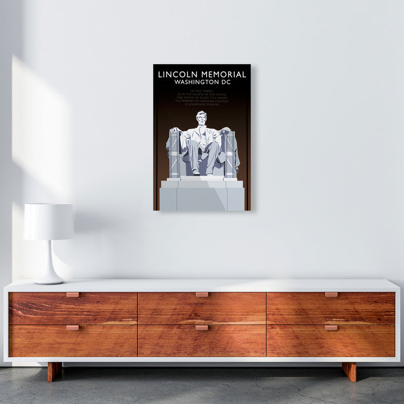 Lincoln Memorial Washington DC Travel Art Print by Richard O'Neill A2 Canvas