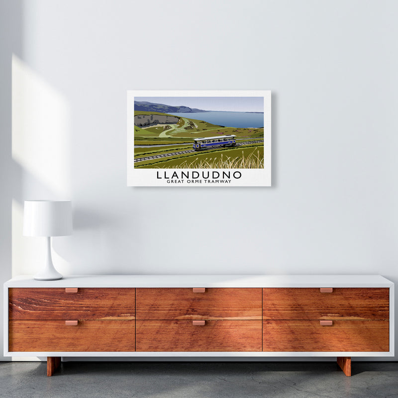Llandudno Great Orme Tramway Digital Art Print by Richard O'Neill A2 Canvas