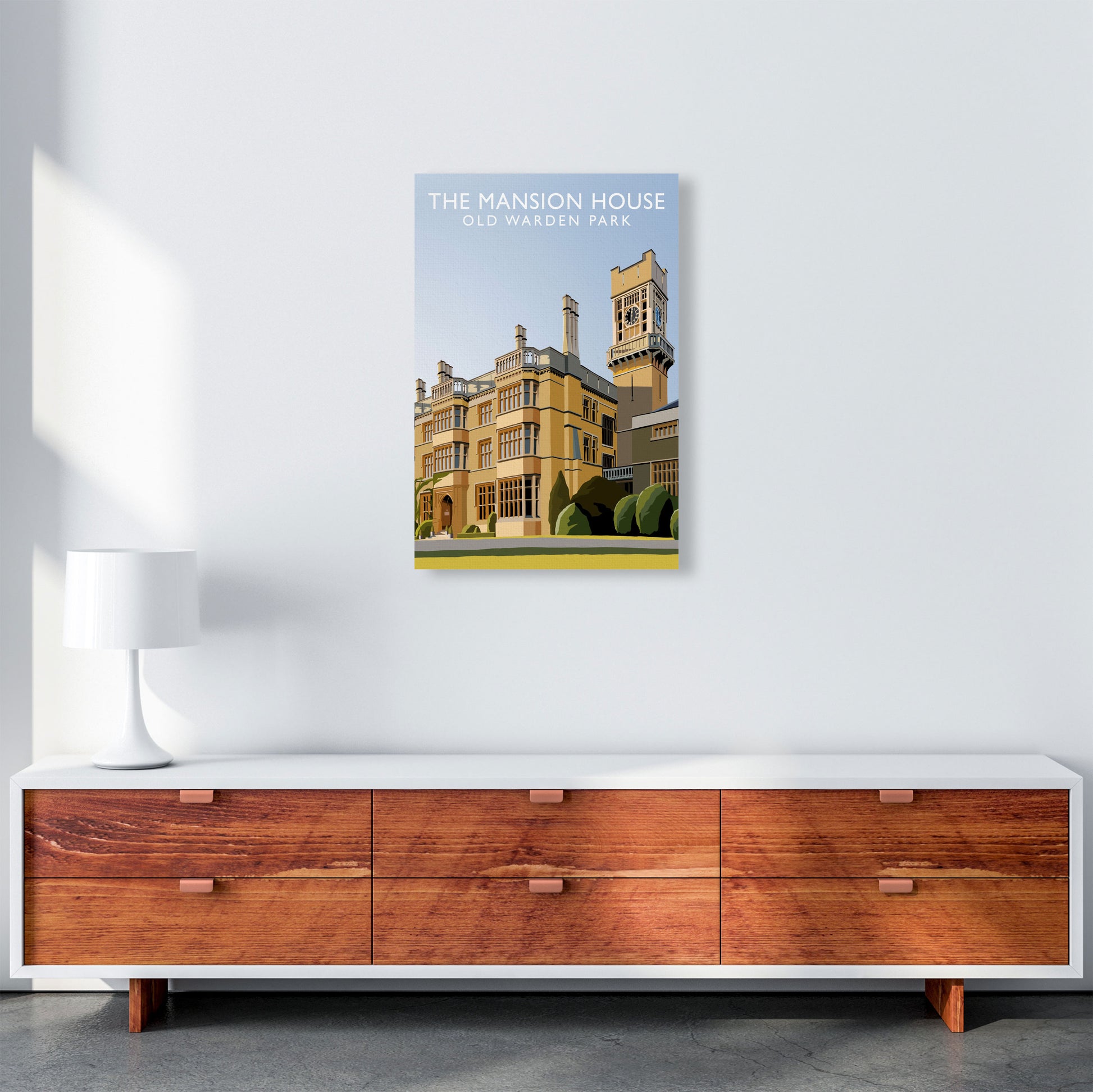 The Mansion House Old Warden Park Travel Art Print by Richard O'Neill A2 Canvas