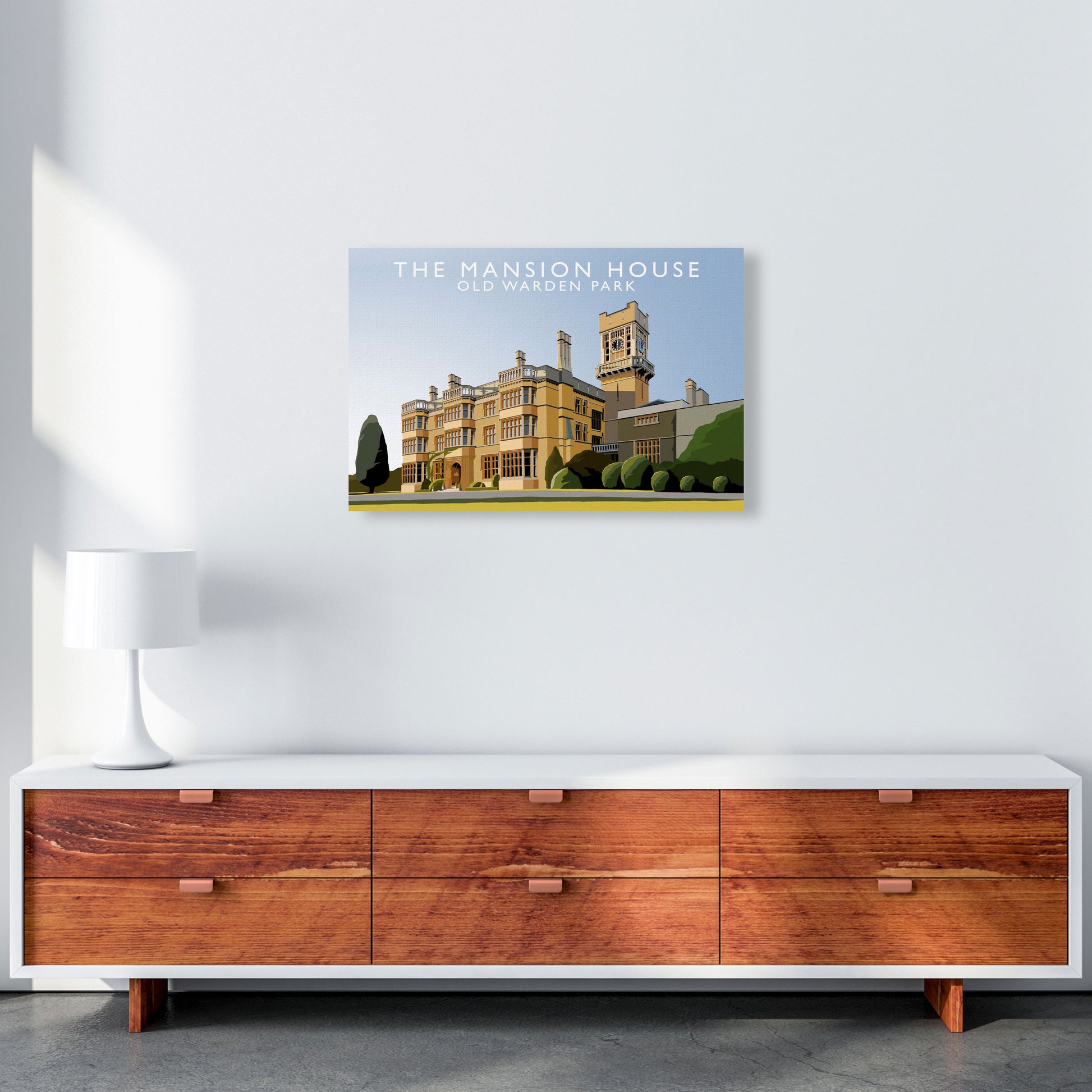 The Mansion House Old Warden Park Travel Art Print by Richard O'Neill A2 Canvas