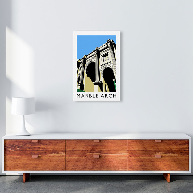 Marble Arch Travel Art Print by Richard O'Neill, Framed Wall Art A2 Canvas