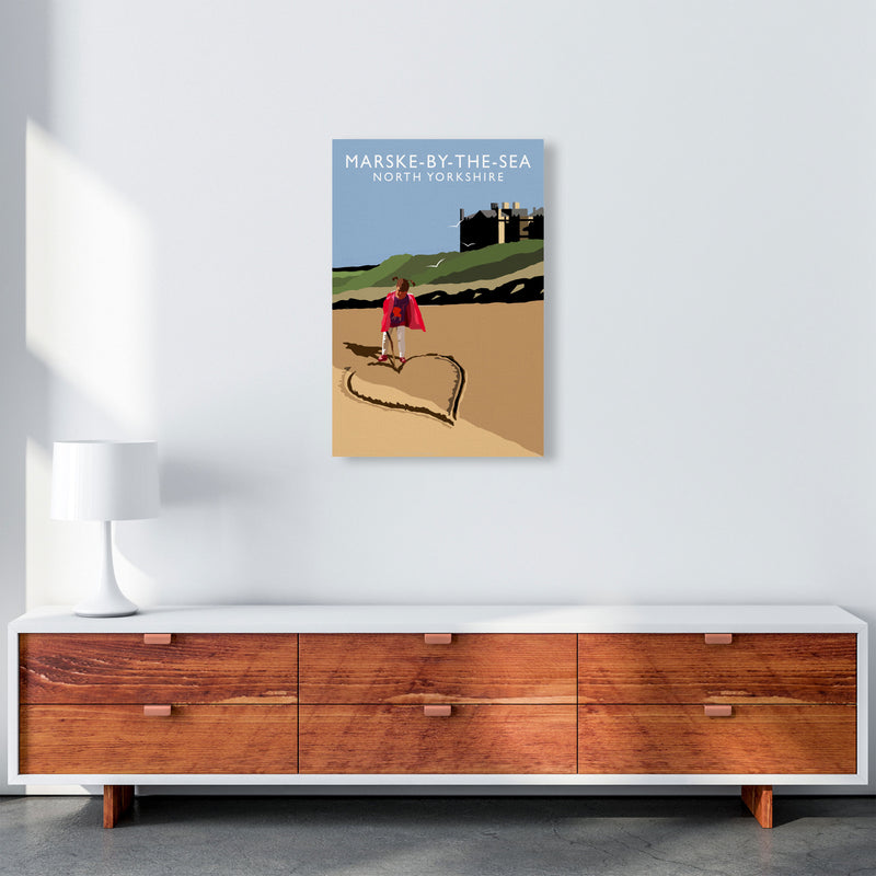 Marske-By-The-Sea North Yorkshire Travel Art Print by Richard O'Neill A2 Canvas
